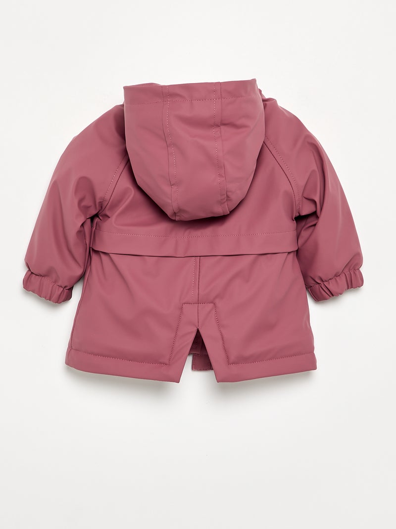 Parka repelente à água com capuz Rosa - Kiabi