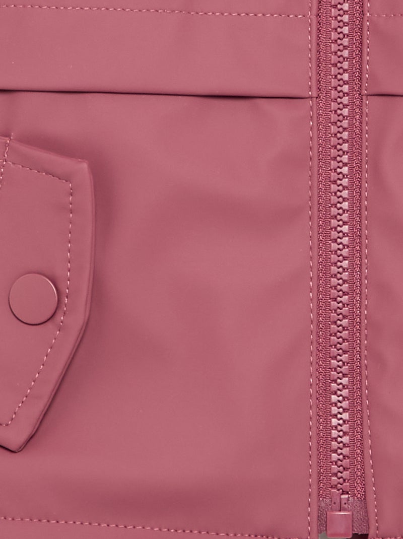 Parka repelente à água com capuz Rosa - Kiabi