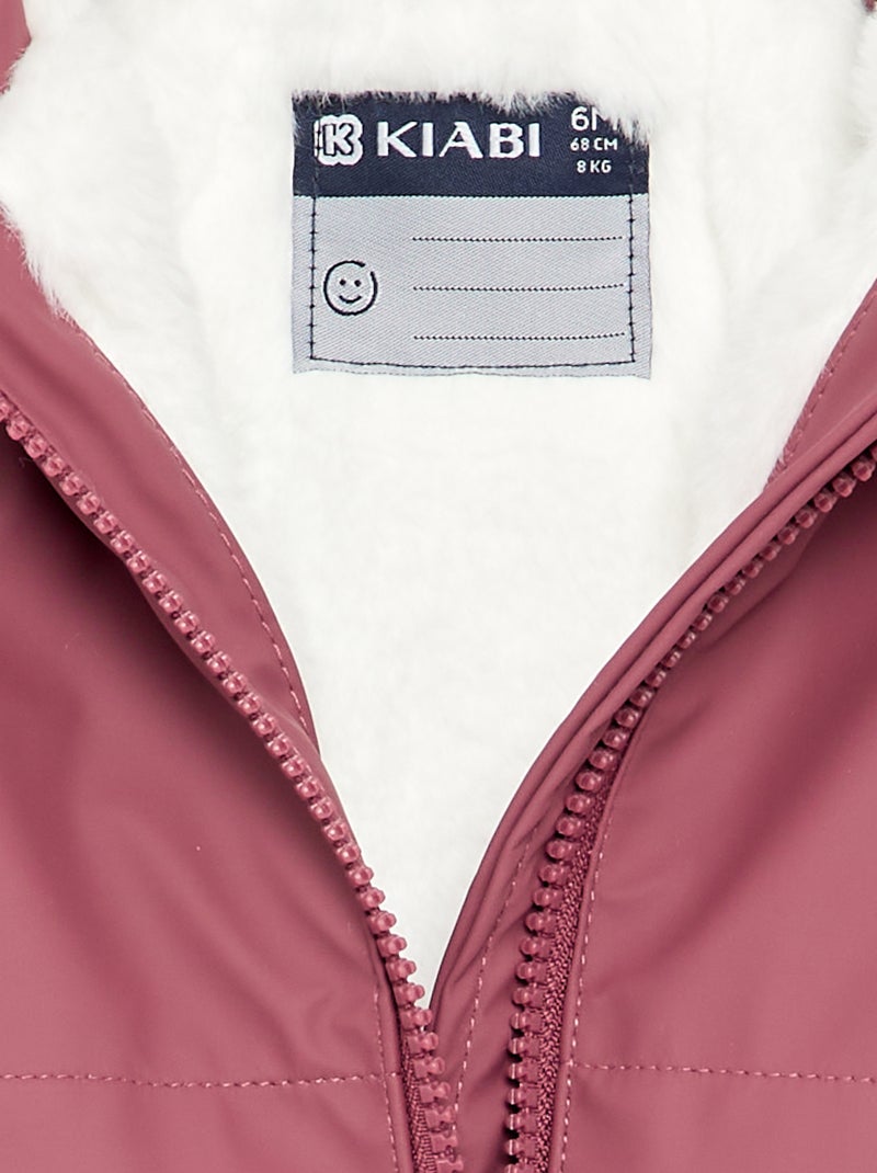 Parka repelente à água com capuz Rosa - Kiabi