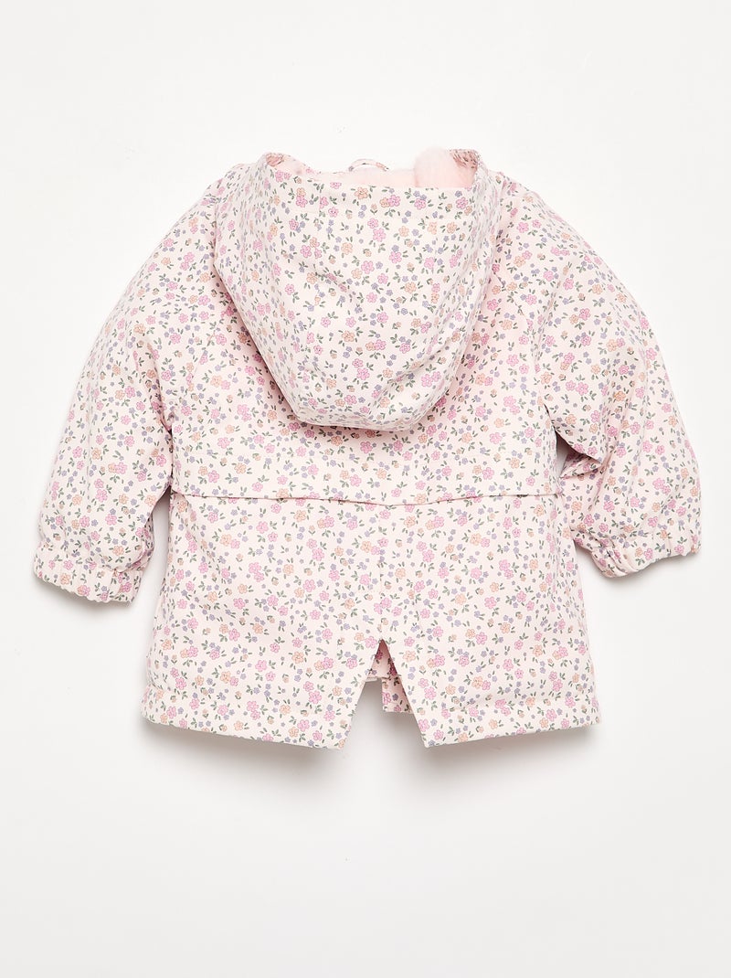 Parka repelente à água com capuz Rosa - Kiabi