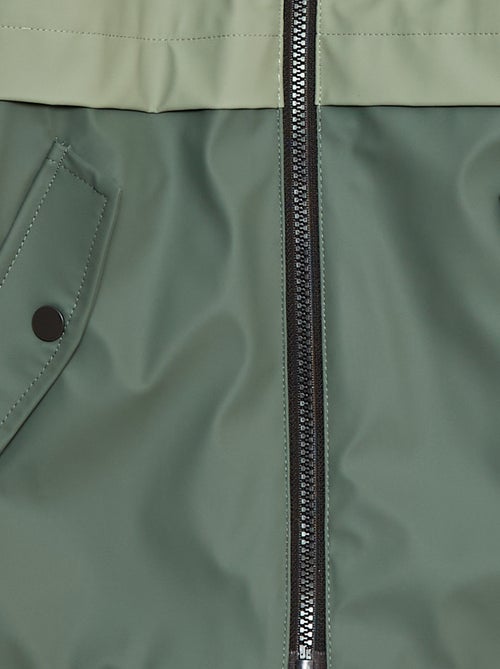 Parka repelente de água com capuz efeito shearling - Kiabi