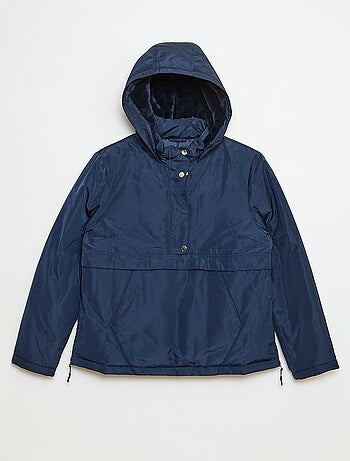 Parka repelente de água com capuz forrado - coleção fácil de vestir