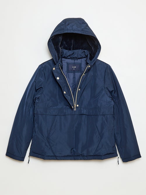 Parka repelente de água com capuz forrado - coleção fácil de vestir - Kiabi