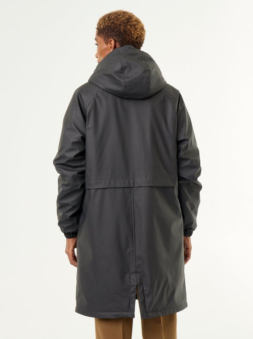 Parka reta forrada em pelo sintético - Kiabi