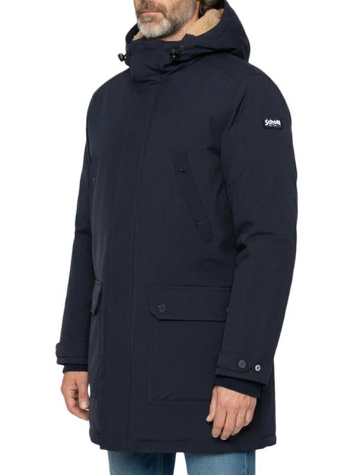Parka schott marine para homem com sherpa - Kiabi