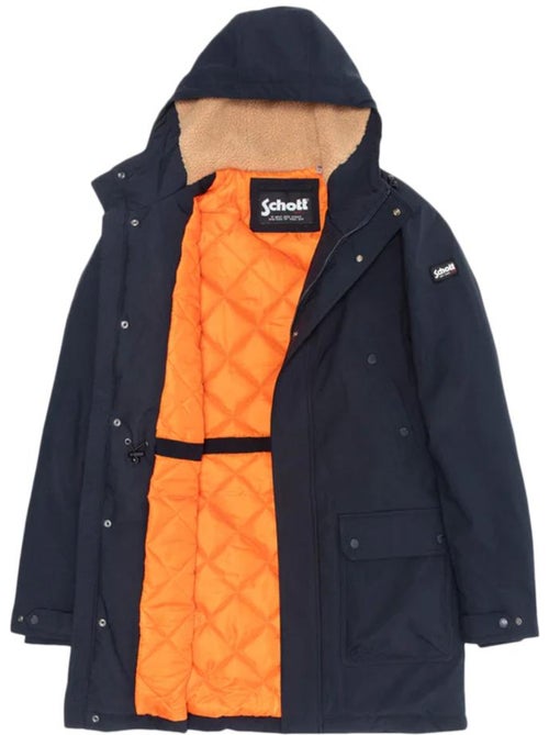 Parka schott marine para homem com sherpa - Kiabi