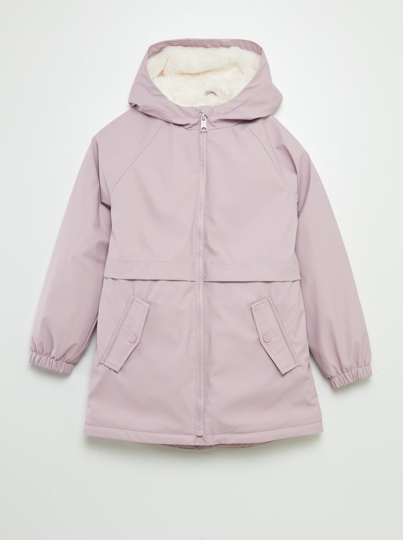 Parka semi-comprida forrada com capuz VIOLETA - Kiabi