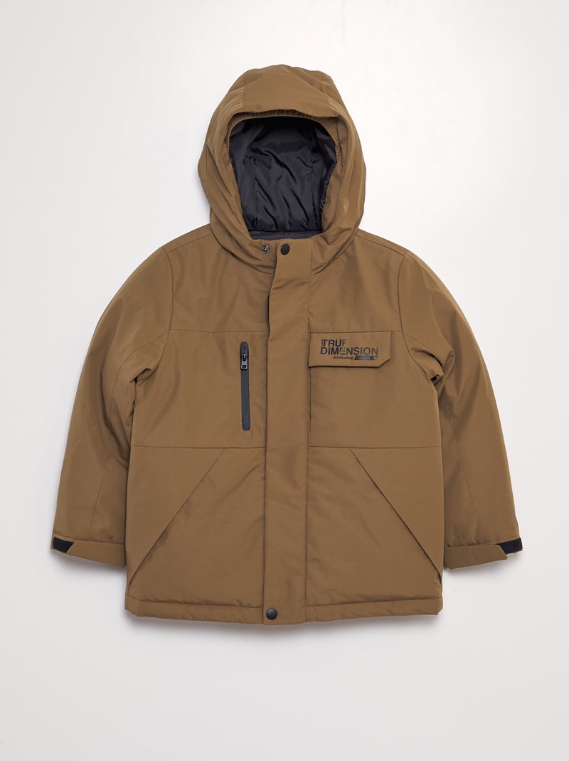 Parka técnica com capuz BRANCO - Kiabi