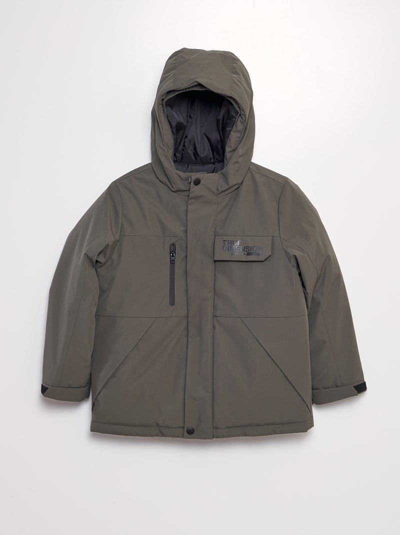 Parka técnica com capuz BRANCO - Kiabi