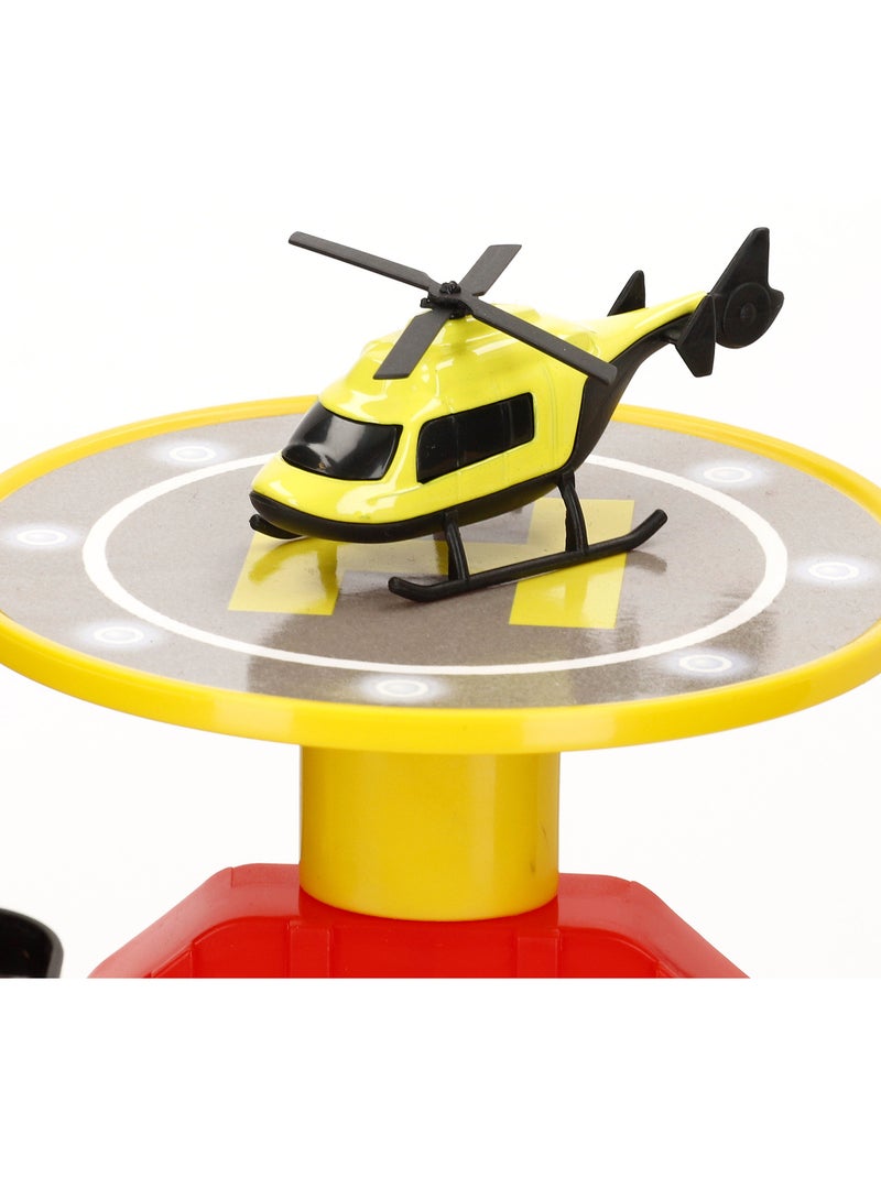 Parque de estacionamento de 3 níveis com carros de helicóptero e de metal teamsterz N/D - Kiabi