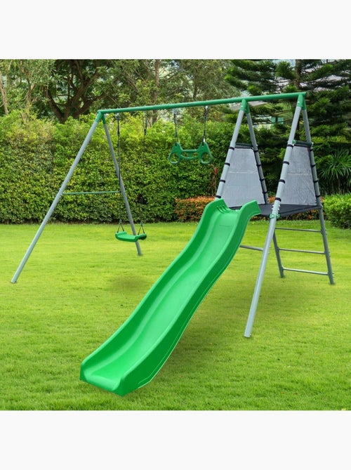 Parque infantil de jardim xxl hypermotion com baloiço, trapézio e escorrega - Kiabi