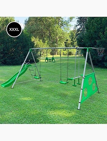 Parque infantil de jardim xxxl com baloiços, escorrega e acessórios
