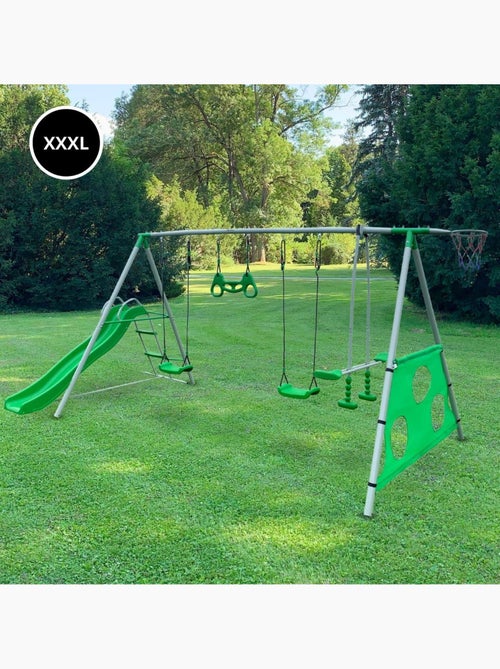 Parque infantil de jardim xxxl com baloiços, escorrega e acessórios - Kiabi