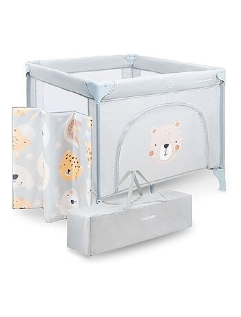 Parque infantil dobrável teddy bear com colchão e saco de transporte