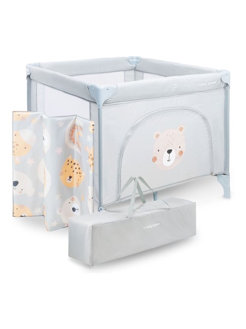 Parque infantil dobrável teddy bear com colchão e saco de transporte - Kiabi