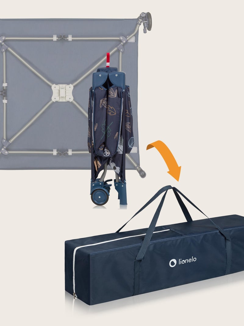 Parque infantil LIONELO Bonnie – 100 x 96 cm – Colchão confortável – Rodas – Bolsa de transporte Azul - Kiabi