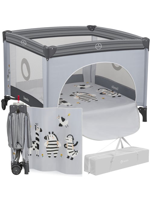 Parque infantil LIONELO Bonnie – 100 x 96 cm – Colchão confortável – Rodas – Bolsa de transporte - Kiabi Parque infantil LIONELO Bonnie – 100 x 96 cm – Colchão confortável – Rodas – Bolsa de transporte - Kiabi