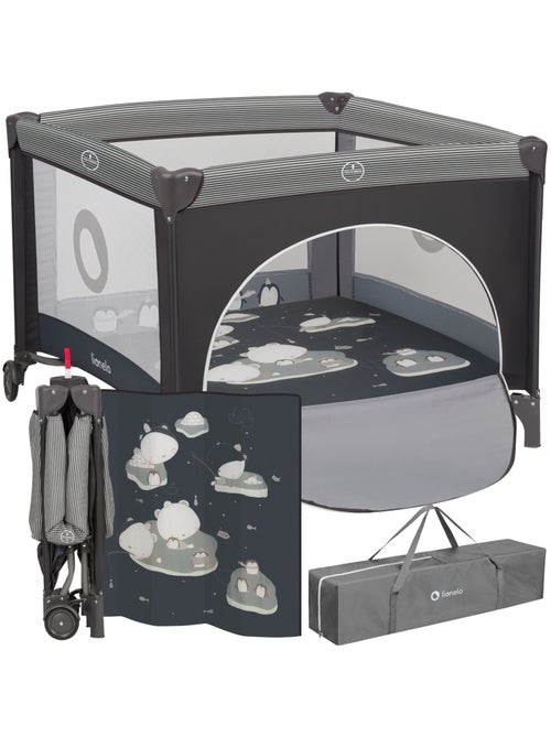 Parque infantil LIONELO Bonnie – 100 x 96 cm – Colchão confortável – Rodas – Bolsa de transporte - Kiabi Parque infantil LIONELO Bonnie – 100 x 96 cm – Colchão confortável – Rodas – Bolsa de transporte - Kiabi