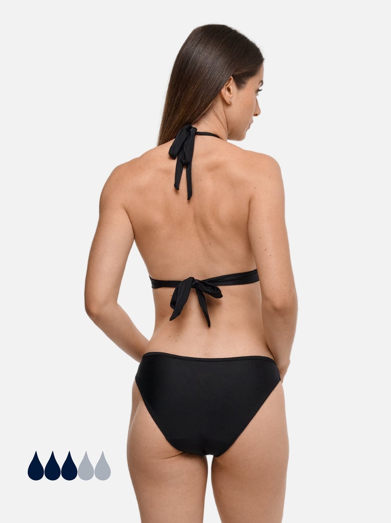 Parte de baixo biquíni menstrual - Mulher e adolescente - Fluxo Médio - Eva Preto - Kiabi