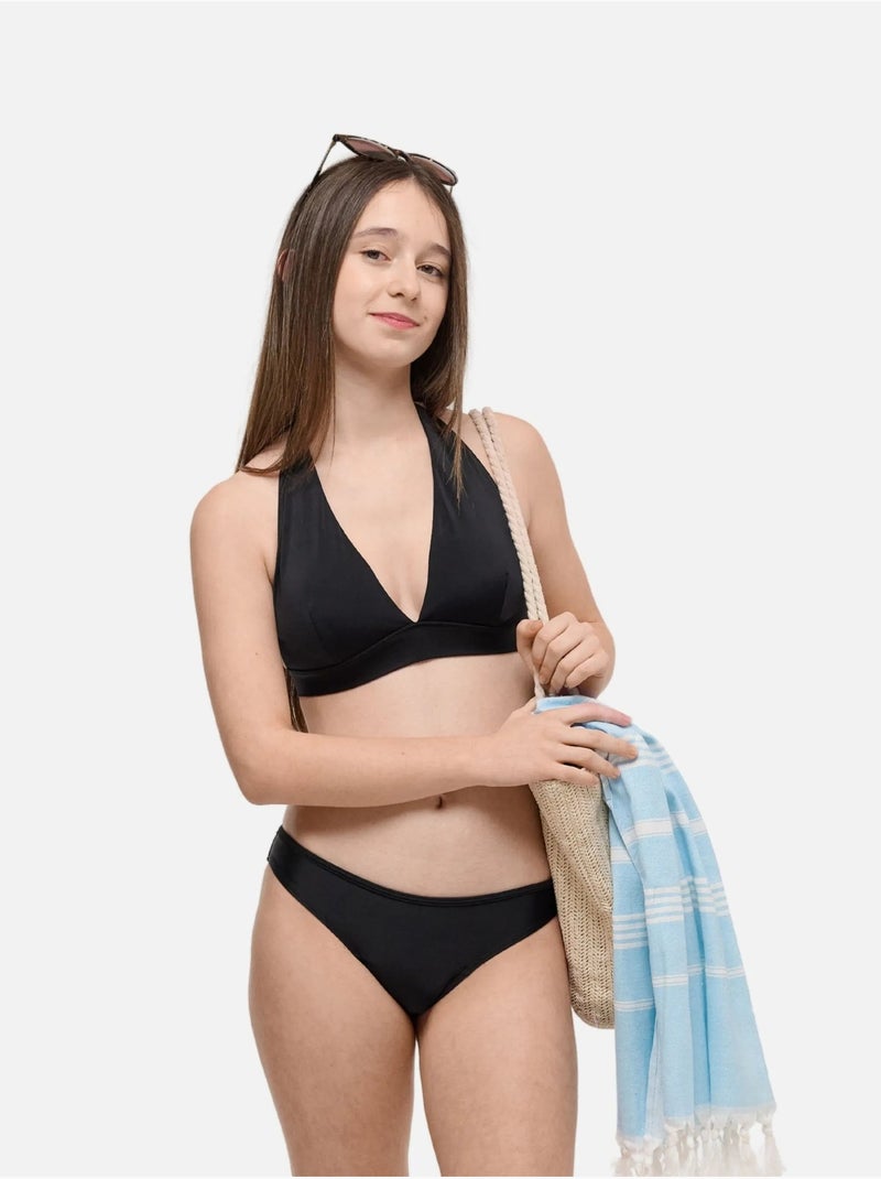 Parte de baixo biquíni menstrual - Mulher e adolescente - Fluxo Médio - Eva Preto - Kiabi