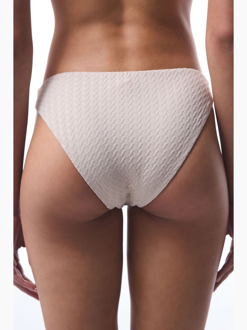 Parte de baixo de biquíni alive high leg penti Branco sujo - Kiabi