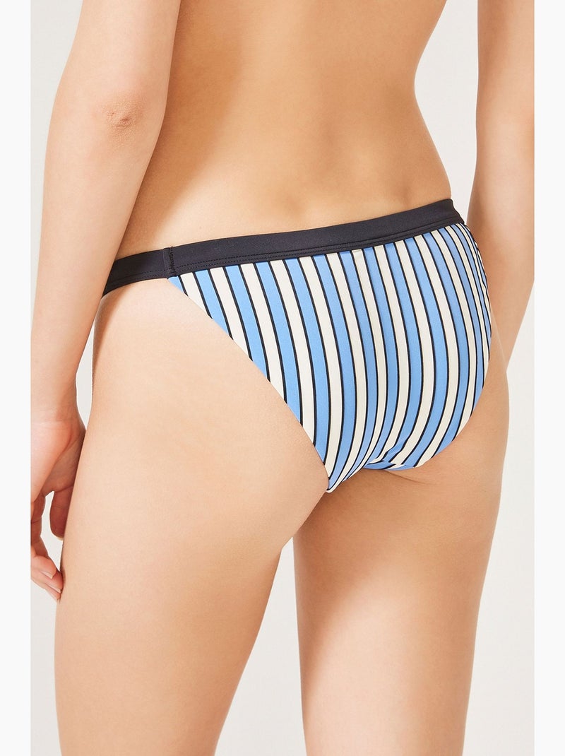Parte de baixo de biquíni band super penti Branco Azul Preto - Kiabi