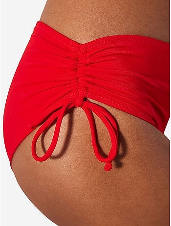 Parte de baixo de biquíni basic cintura alta com argola penti