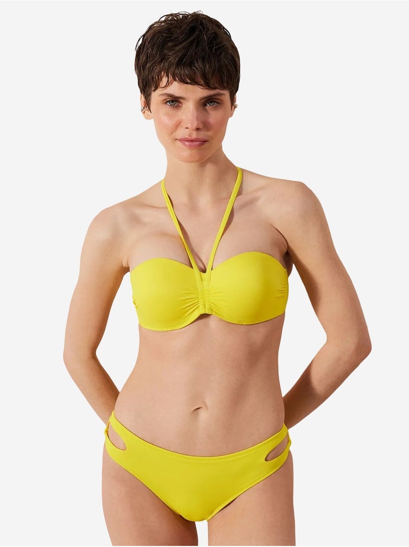 Parte de baixo de biquíni basic cut penti Amarelo-limão - Kiabi