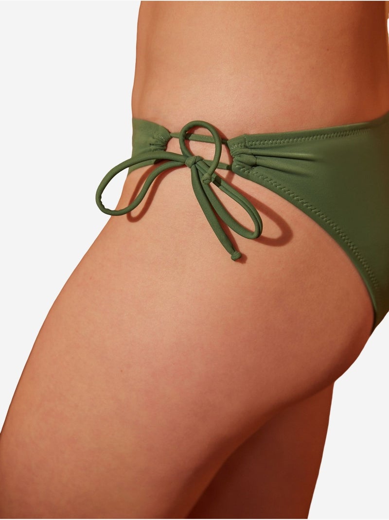 Parte de baixo de biquíni basic ring penti Verde cáqui - Kiabi