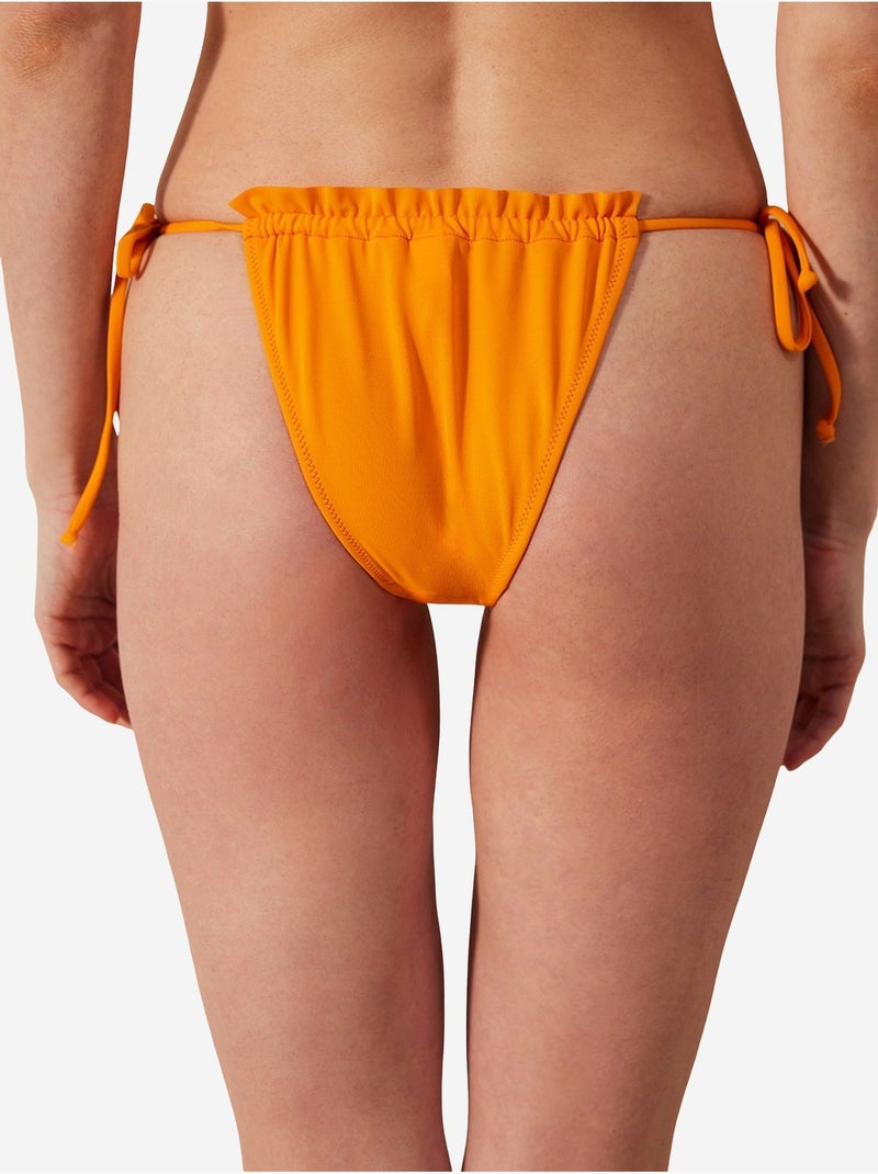 Parte de baixo de biquíni basic super frill penti Laranja - Kiabi