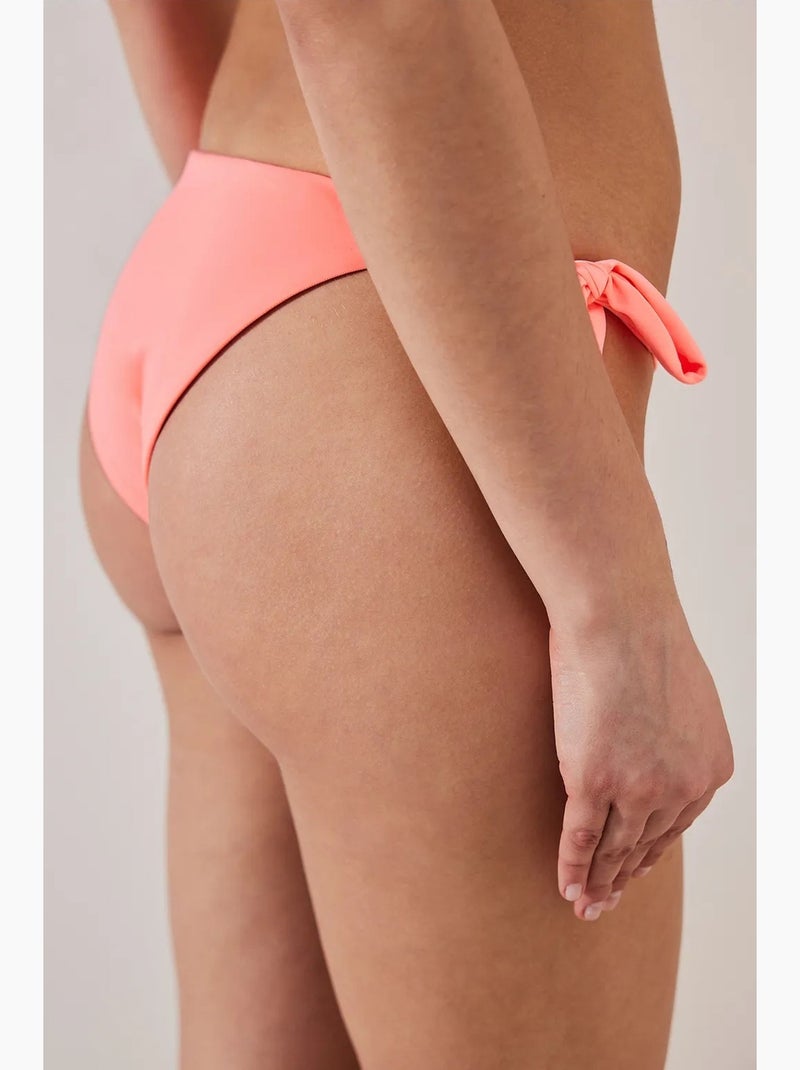 Parte de baixo de biquíni brasileira básica penti Rosa-fluo/Solinotes - Kiabi
