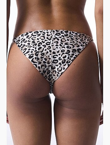 Parte de baixo de biquíni brasileira leo com padrão de leopardo penti