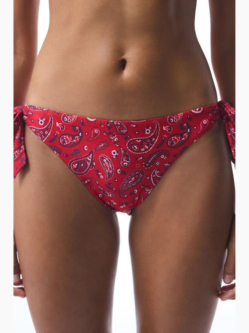Parte de baixo de biquíni brasileiro bandana com padrão étnico e fivela penti - Kiabi Parte de baixo de biquíni brasileiro bandana com padrão étnico e fivela penti - Kiabi