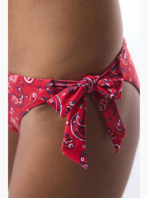 Parte de baixo de biquíni brasileiro bandana com padrão étnico e fivela penti - Kiabi Parte de baixo de biquíni brasileiro bandana com padrão étnico e fivela penti - Kiabi