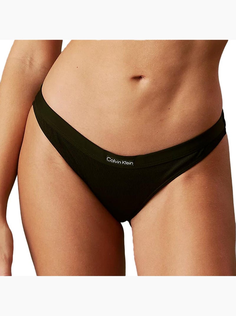 Parte de Baixo de Biquíni Calvin Klein Jeans Curved Delta Preto para Mulher Preto - Kiabi