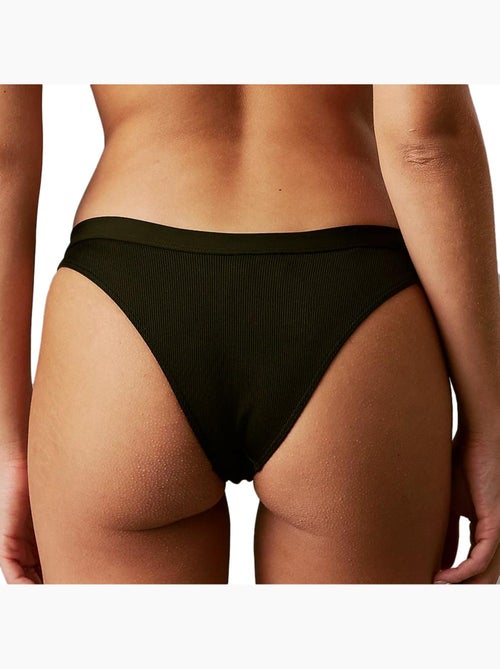 Parte de Baixo de Biquíni Calvin Klein Jeans Curved Delta Preto para Mulher - Kiabi Parte de Baixo de Biquíni Calvin Klein Jeans Curved Delta Preto para Mulher - Kiabi