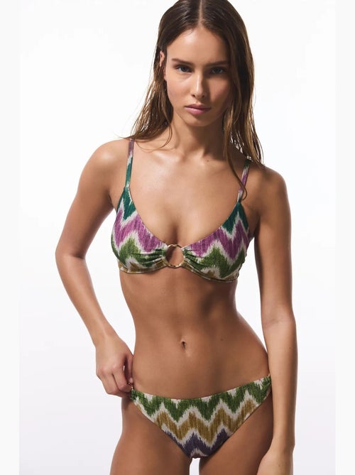 Parte de baixo de biquíni celine com fivela lateral em zigzag penti - Kiabi Parte de baixo de biquíni celine com fivela lateral em zigzag penti - Kiabi
