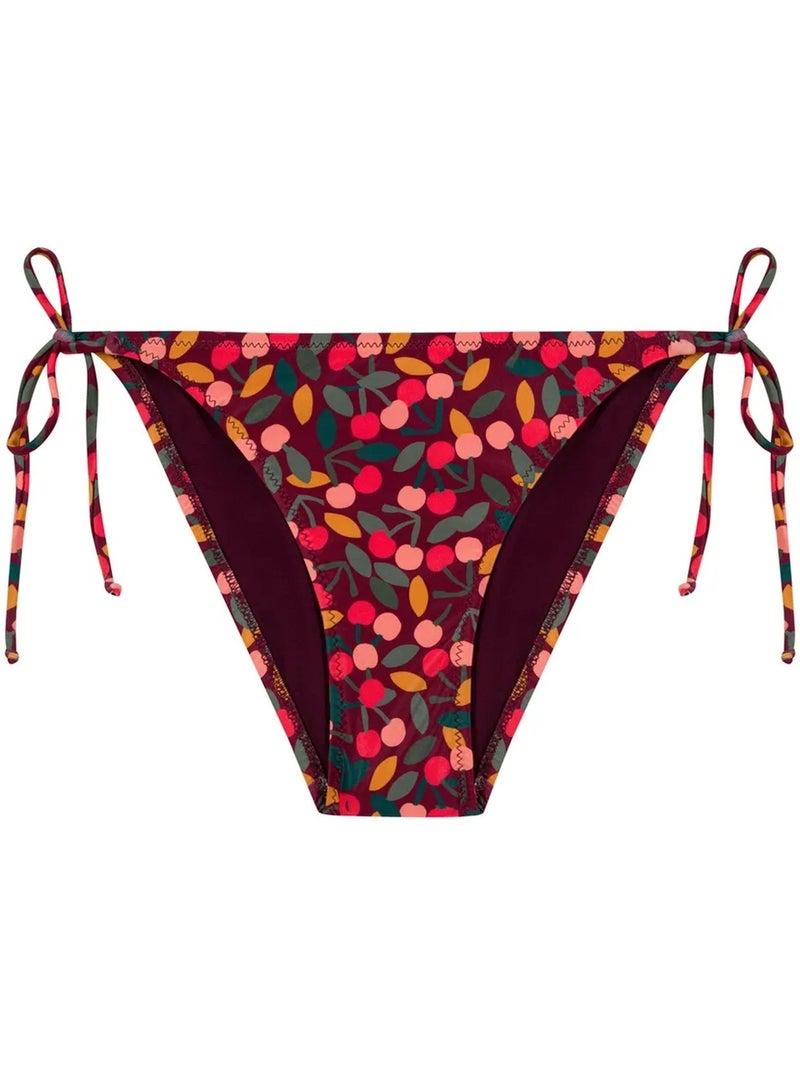 Parte de baixo de biquíni cherry de mulher penti Preto Vermelho - Kiabi