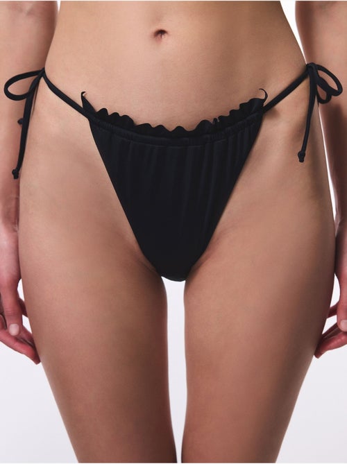 Parte de baixo de biquíni de cintura baixa com laço super frill penti - Kiabi Parte de baixo de biquíni de cintura baixa com laço super frill penti - Kiabi