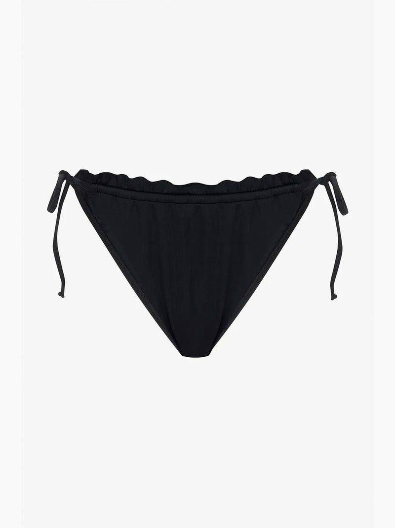 Parte de baixo de biquíni de cintura baixa com laço super frill penti Preto - Kiabi