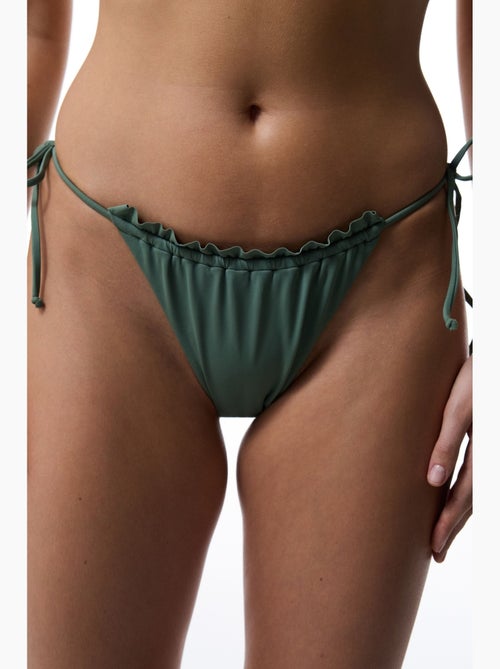 Parte de baixo de biquíni de cintura baixa com laço super frill penti - Kiabi Parte de baixo de biquíni de cintura baixa com laço super frill penti - Kiabi
