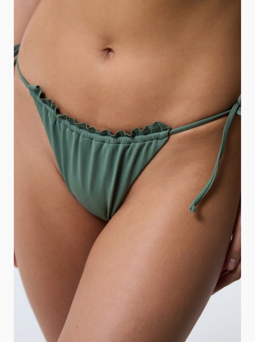 Parte de baixo de biquíni de cintura baixa com laço super frill penti - Kiabi Parte de baixo de biquíni de cintura baixa com laço super frill penti - Kiabi