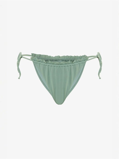 Parte de baixo de biquíni de cintura baixa com laço super frill penti - Kiabi Parte de baixo de biquíni de cintura baixa com laço super frill penti - Kiabi