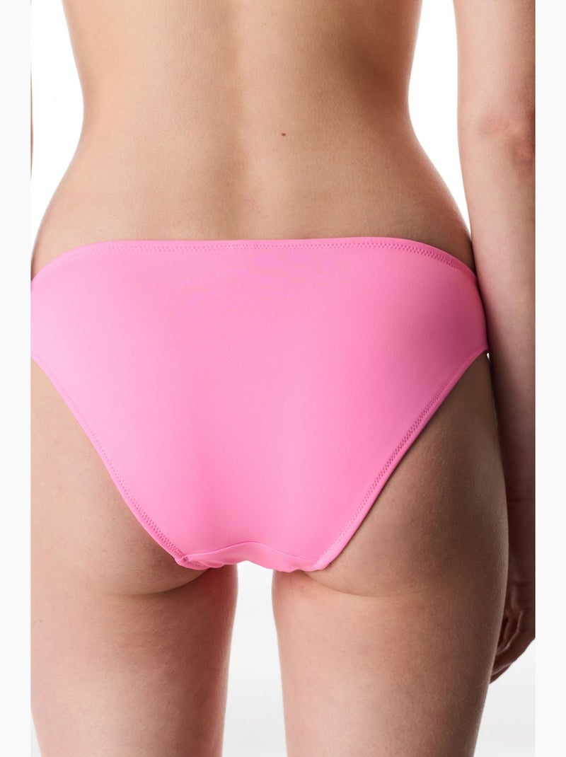 Parte de baixo de biquíni de cintura baixa penti Rosa-fluo/Solinotes - Kiabi