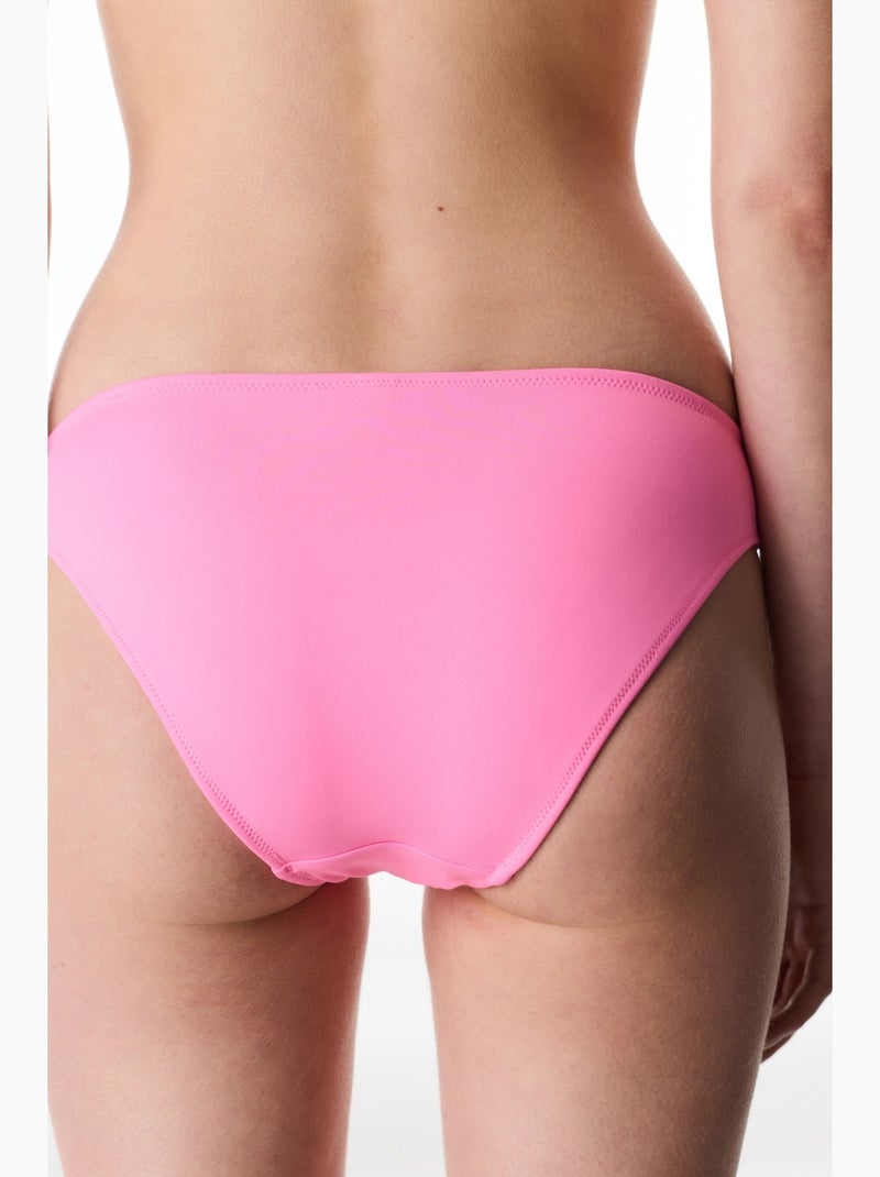Parte de baixo de biquíni de cintura baixa penti Rosa-fluo/Solinotes - Kiabi