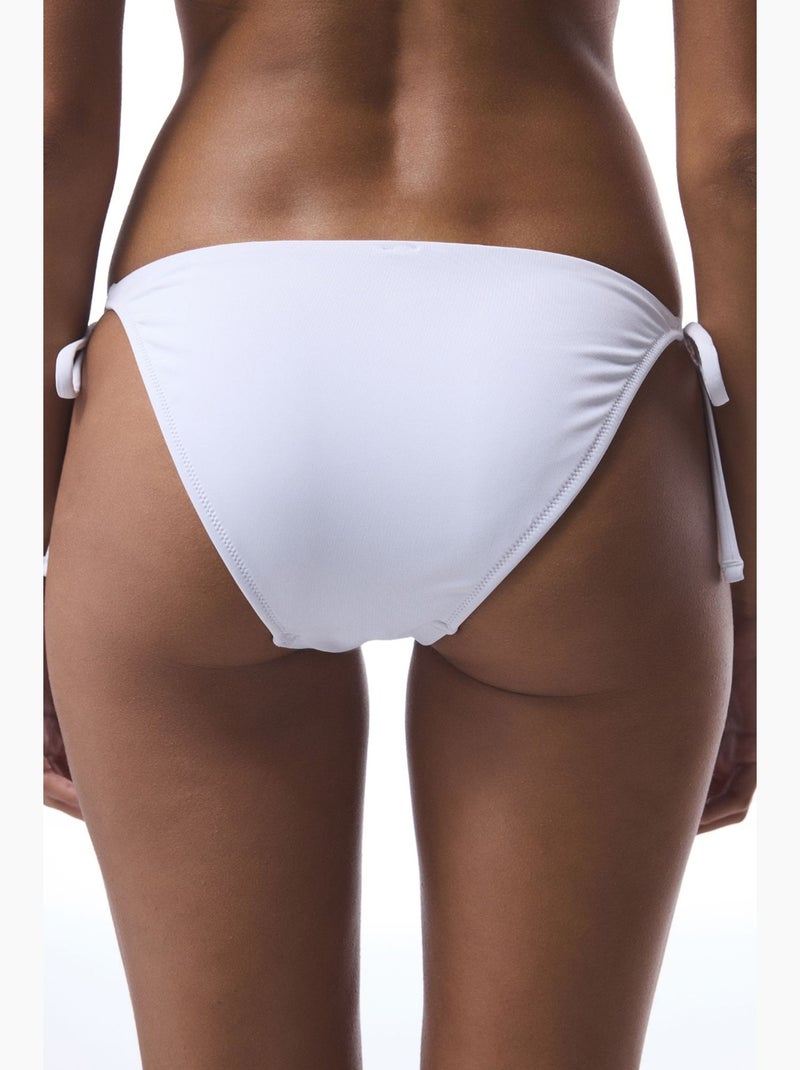 Parte de baixo de biquíni feminina bordada penti Branco - Kiabi