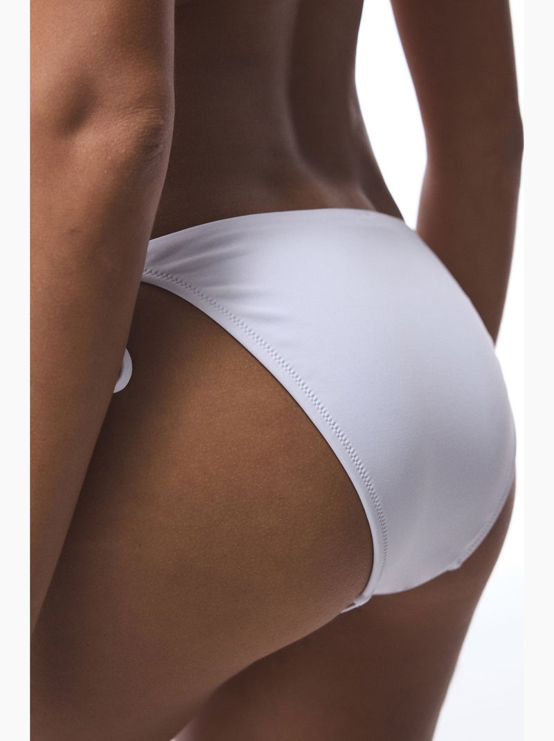 Parte de baixo de biquíni feminina bordada penti Branco - Kiabi