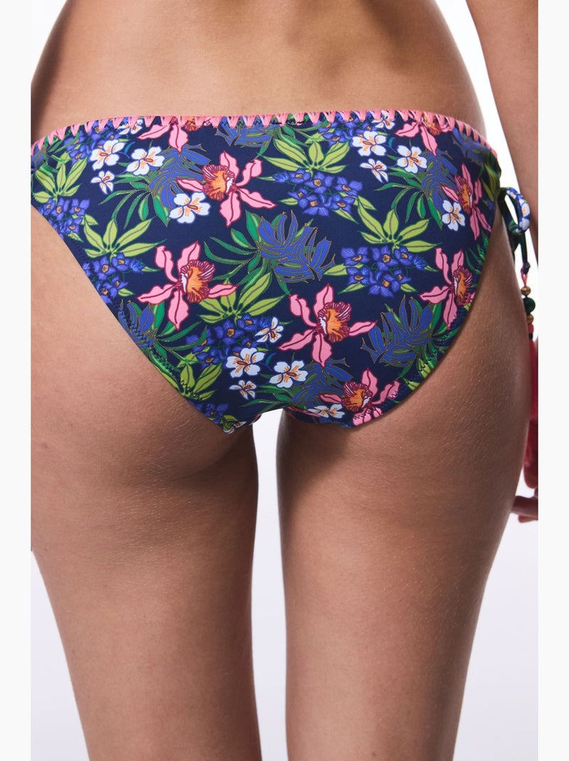Parte de baixo de biquíni floral ciele com detalhe de argola penti Azul-marinho - Kiabi