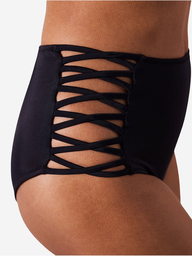 Parte de baixo de biquíni high fashion penti Preto - Kiabi