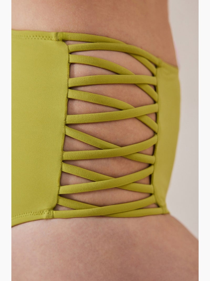 Parte de baixo de biquíni high fashion penti Verde cáqui - Kiabi